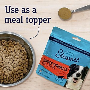 Stewart Supper Sprinkles Beef Liver Single Ingredient Dehydrated Dog Food Topper, 2.5-oz bag