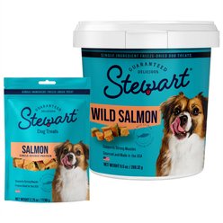 Stewart Wild Salmon, 9.5-oz tub + Wild Salmon Freeze-Dried Dog Treats, 2.75-oz pouch