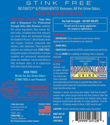 Show full view: Stink Free Cat Urine & Odor Remover, 32-fl oz bottle slide 5 of 8