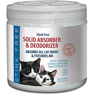 Stink Free Solid Absorber Cat Deodorizer, 15-fl oz jar