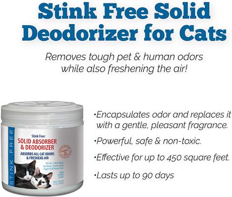 Show full view: Stink Free Solid Absorber Cat Deodorizer, 15-fl oz jar slide 3 of 5