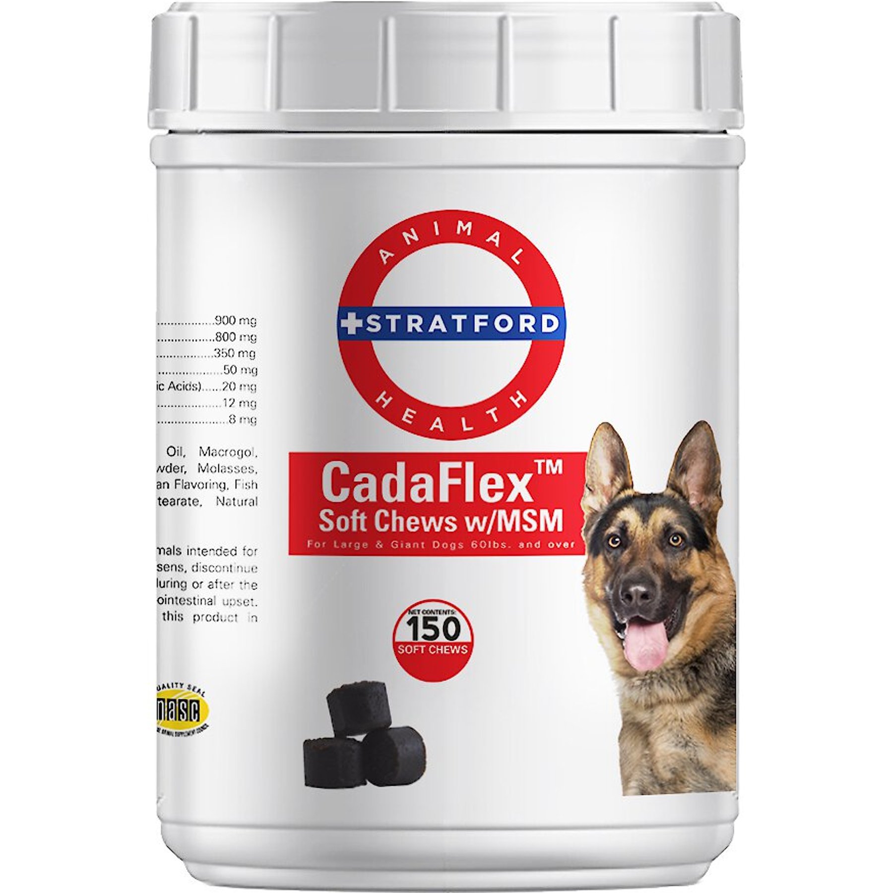 Stratford Animal Health CadaFlex Soft Chews with MSM Large Dog Soft Chews, 150 count