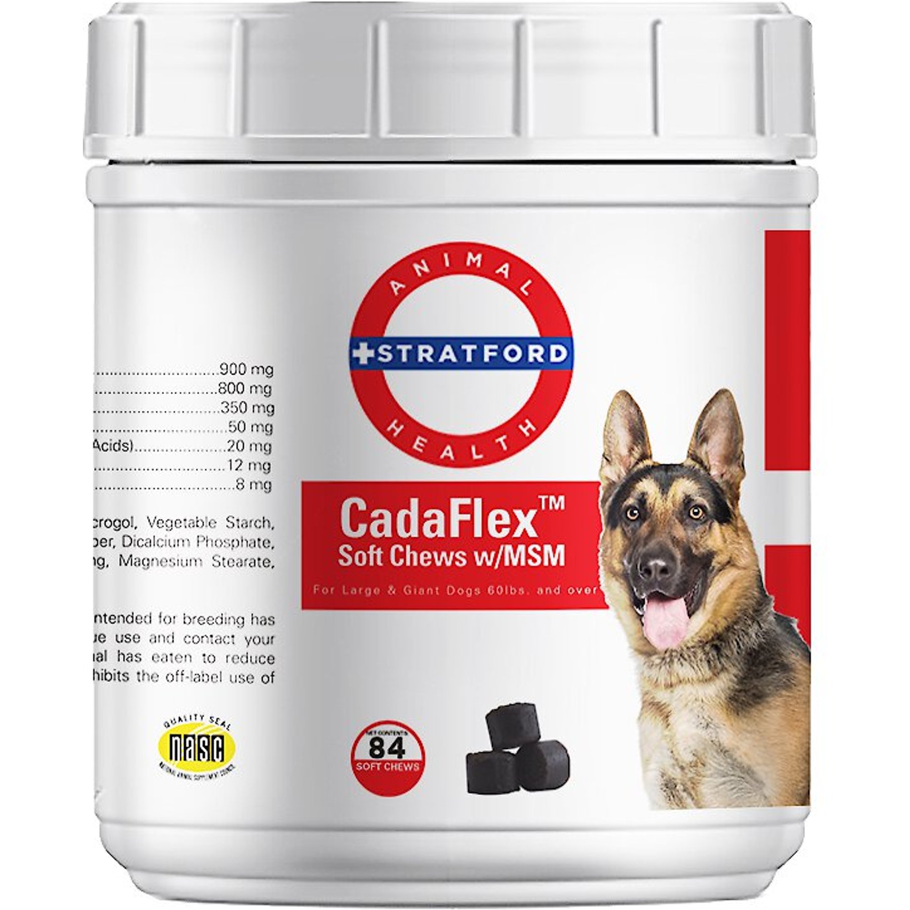 Stratford Animal Health CadaFlex Soft Chews with MSM Large Dog Soft Chews, 84 count