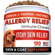 Show in main carousel: StrellaLab Allergy Relief & Anti Itch Relief with Omega 3 Skin & Coat Fish Oil Chew Supplement for Dogs, 120 count slide 1 of 8