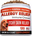 StrellaLab Allergy Relief & Anti Itch Relief with Omega 3 Skin & Coat Fish Oil Chew Supplement for Dogs, 1...