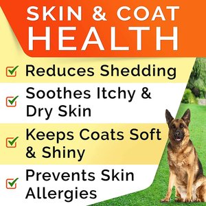 StrellaLab Allergy Relief & Itch Relief with Omega 3 Skin & Coat with Salmon Oil Chew Supplement for Dogs, 180 count
