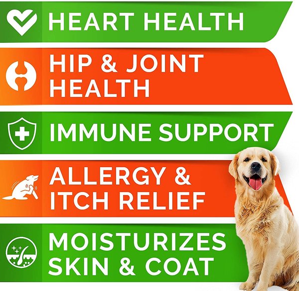Show full view: StrellaLab Allergy Relief & Itch Relief with Omega 3 Skin & Coat with Salmon Oil Chew Supplement for Dogs, 180 count slide 6 of 8