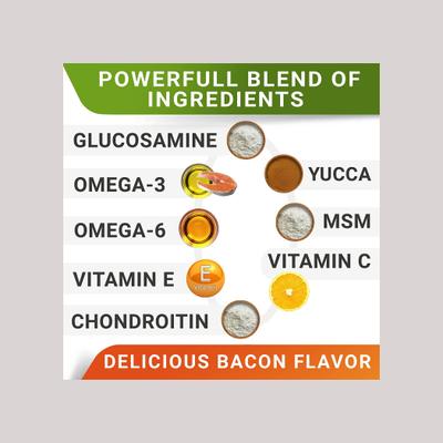 Show full view: StrellaLab Glucosamine Chondroitin & Hip & Joint with Omegas 3 & Fish Oil Advanced Mobility Chew Supplement for Dogs, 120 count slide 5 of 9