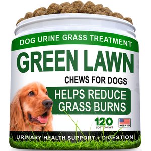 StrellaLab Grass Burn Spot & Urine Neutralizer & Grass Spot Saver with Methionine Enzymes Chew Supplement for Dogs, 120 count