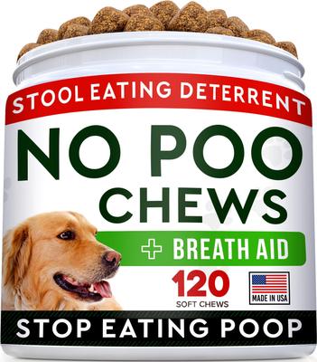 StrellaLab No Poo Coprophagia Stool Eating Deterrent Chew Supplement for Dogs, 120 count