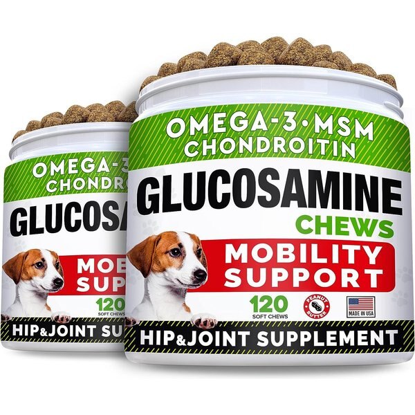 STRELLALAB Glucosamine Chondroitin Soft Chew Joint Supplement For Dogs 