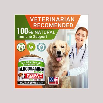 Show full view: StrellaLab Omega 3 Fish Oil Glucosamine Dog Joint Supplement Chews, 240 count slide 8 of 9