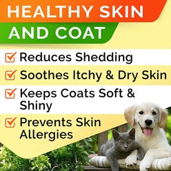 StrellaLab Salmon Oil & Cats & Itch & Allergy Relief Skin & Coat with Omega 3 Supplement for Dogs, 32-fl oz bottle slide 2 of 6
