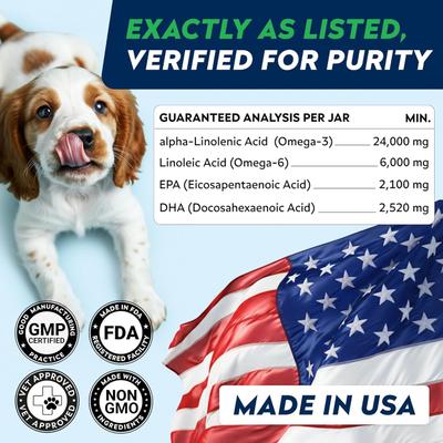 Show full view: StrellaLab Salmon Oil Skin & Coat Chicken Flavored Soft Chews for Dogs with Omega-3 & 6, 180 count slide 8 of 10