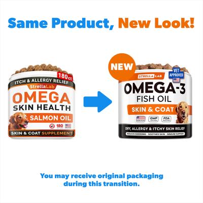 Show full view: StrellaLab Salmon Oil Skin & Coat Chicken Flavored Soft Chews for Dogs with Omega-3 & 6, 180 count slide 3 of 10
