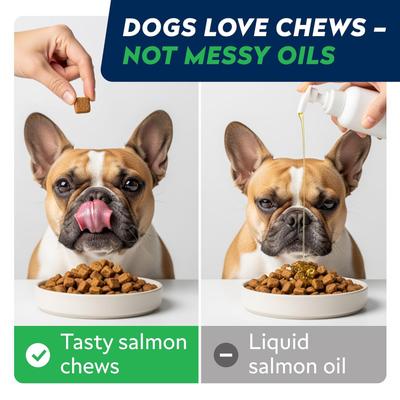 Show full view: StrellaLab Salmon Oil Skin & Coat Chicken Flavored Soft Chews for Dogs with Omega-3 & 6, 180 count slide 6 of 10