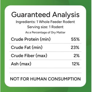 Strike Large Fuzzy Frozen Mice Reptile Food, 25 count