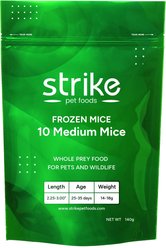 Strike Medium Frozen Mice Reptile Food, 10 count