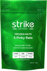 Strike Pinky Frozen Rats Reptile Food, 5 count