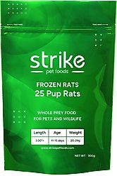 Strike Pup Frozen Rats Reptile Food, 25 count
