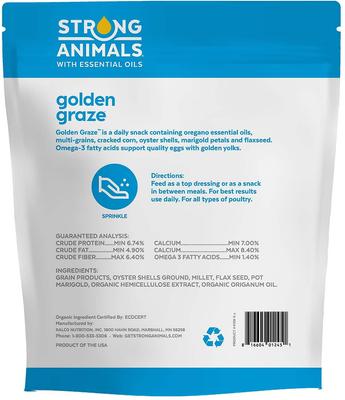 Show full view: Strong Animals Golden Graze Poultry Treats, 5-lb bag slide 2 of 5