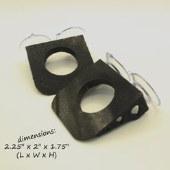 Stroodies 1-slot Crested Gecko Feeding MicroLedge, Black slide 2 of 5