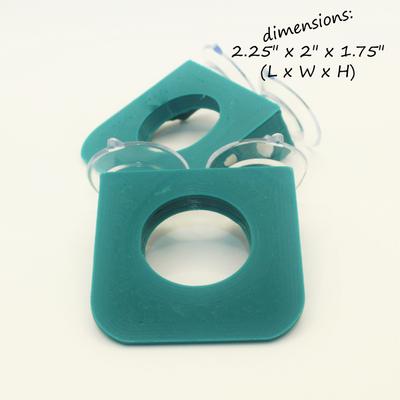 Show full view: Stroodies 1-slot Crested Gecko Feeding MicroLedge, Teal slide 2 of 5