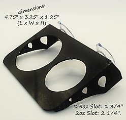 Stroodies 2-slot "Bothsies" Crested Gecko Feeding Ledge, Black slide 2 of 5