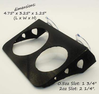 Show full view: Stroodies 2-slot "Bothsies" Crested Gecko Feeding Ledge, Black slide 2 of 6