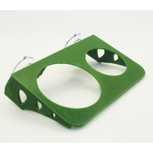 Stroodies 2-slot "Bothsies" Crested Gecko Feeding Ledge, Leaf Green