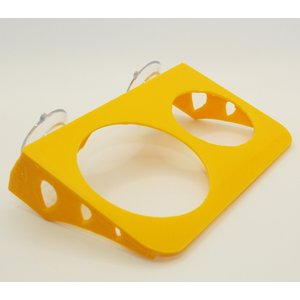 Stroodies 2-slot "Bothsies" Crested Gecko Feeding Ledge, Pineapple Yellow