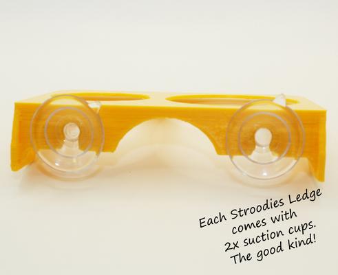 Show full view: Stroodies 2-slot "Bothsies" Crested Gecko Feeding Ledge, Pineapple Yellow slide 4 of 6