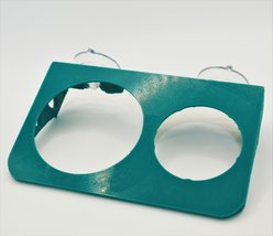 Stroodies 2-slot "Bothsies" Crested Gecko Feeding Ledge, Teal slide 1 of 6