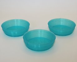 Stroodies Crested Gecko Bowl, 3 count, Aqua, 0.5-oz