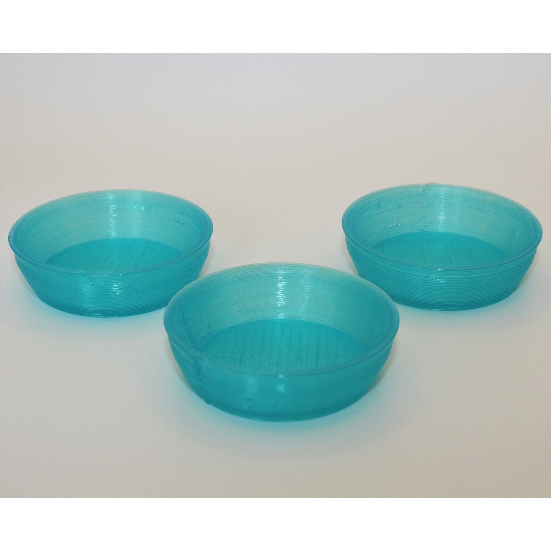 Stroodies Crested Gecko Bowl, 3 count, Aqua, 0.5-oz