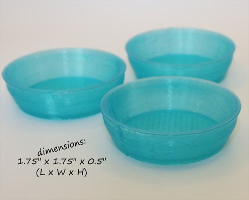 Show full view: Stroodies Crested Gecko Bowl, 3 count, Aqua, 0.5-oz slide 2 of 6