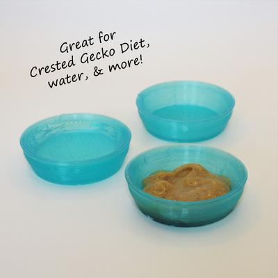 Show full view: Stroodies Crested Gecko Bowl, 3 count, Aqua, 0.5-oz slide 4 of 6
