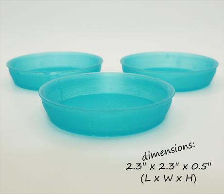 Show full view: Stroodies Crested Gecko Bowl, 3 count, Aqua, 2-oz slide 2 of 6