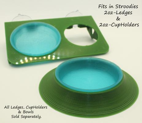 Show full view: Stroodies Crested Gecko Bowl, 3 count, Aqua, 2-oz slide 5 of 6