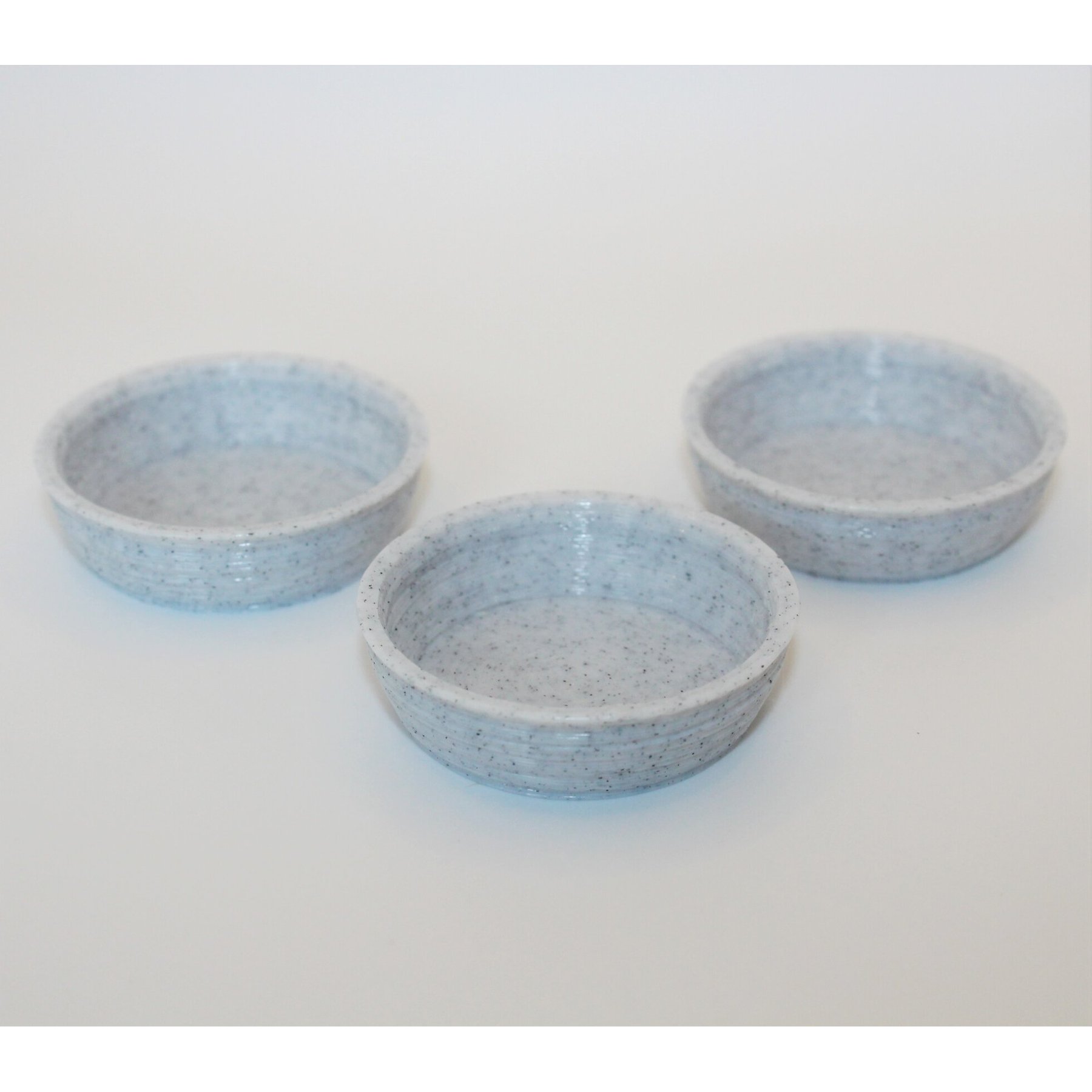 Stroodies Crested Gecko Bowl, 3 count, Marble, 0.5-oz