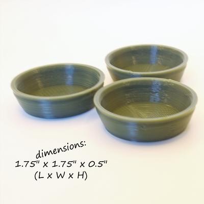 Show full view: Stroodies Crested Gecko Bowl, 3 count, Olive Drab, 0.5-oz slide 2 of 6