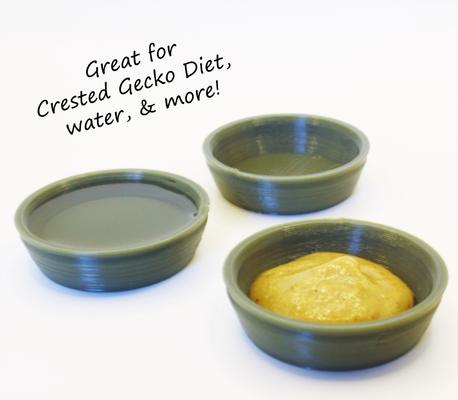 Show full view: Stroodies Crested Gecko Bowl, 3 count, Olive Drab, 0.5-oz slide 4 of 6