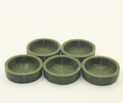 Stroodies Crested Geckos Caps, 5 count, Olive Drab