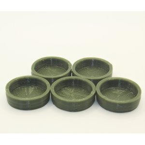 Stroodies Crested Geckos Caps, 5 count, Olive Drab