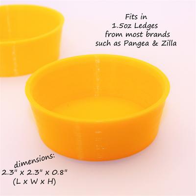 Show full view: Stroodies Double Crested Gecko Bowl, 1.5-oz, Pineapple Yellow slide 2 of 3