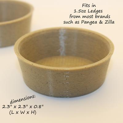 Show full view: Stroodies Double Crested Gecko Bowl, 1.5-oz, Sandstone slide 2 of 3