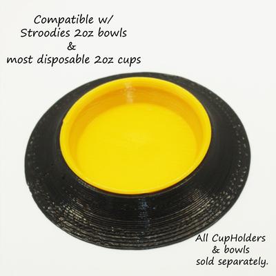 Show full view: Stroodies Gecko Bowl Cup Holder, Black, Regular/Adult slide 4 of 4