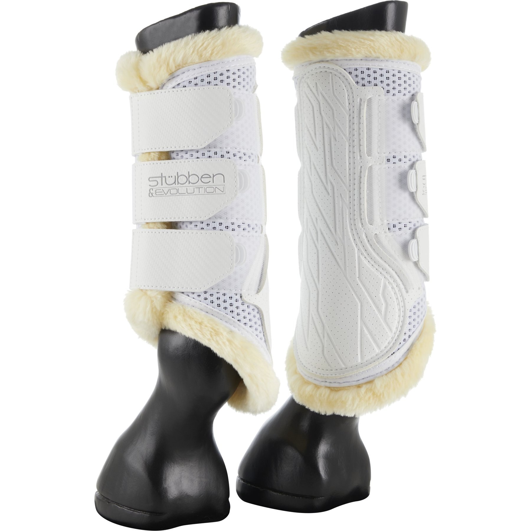 Stubben Airflow Brushing Fleece Lined Horse Boots, White, Large