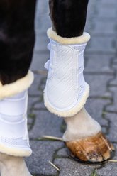 Stubben Airflow Brushing Fleece Lined Horse Boots, White, Medium