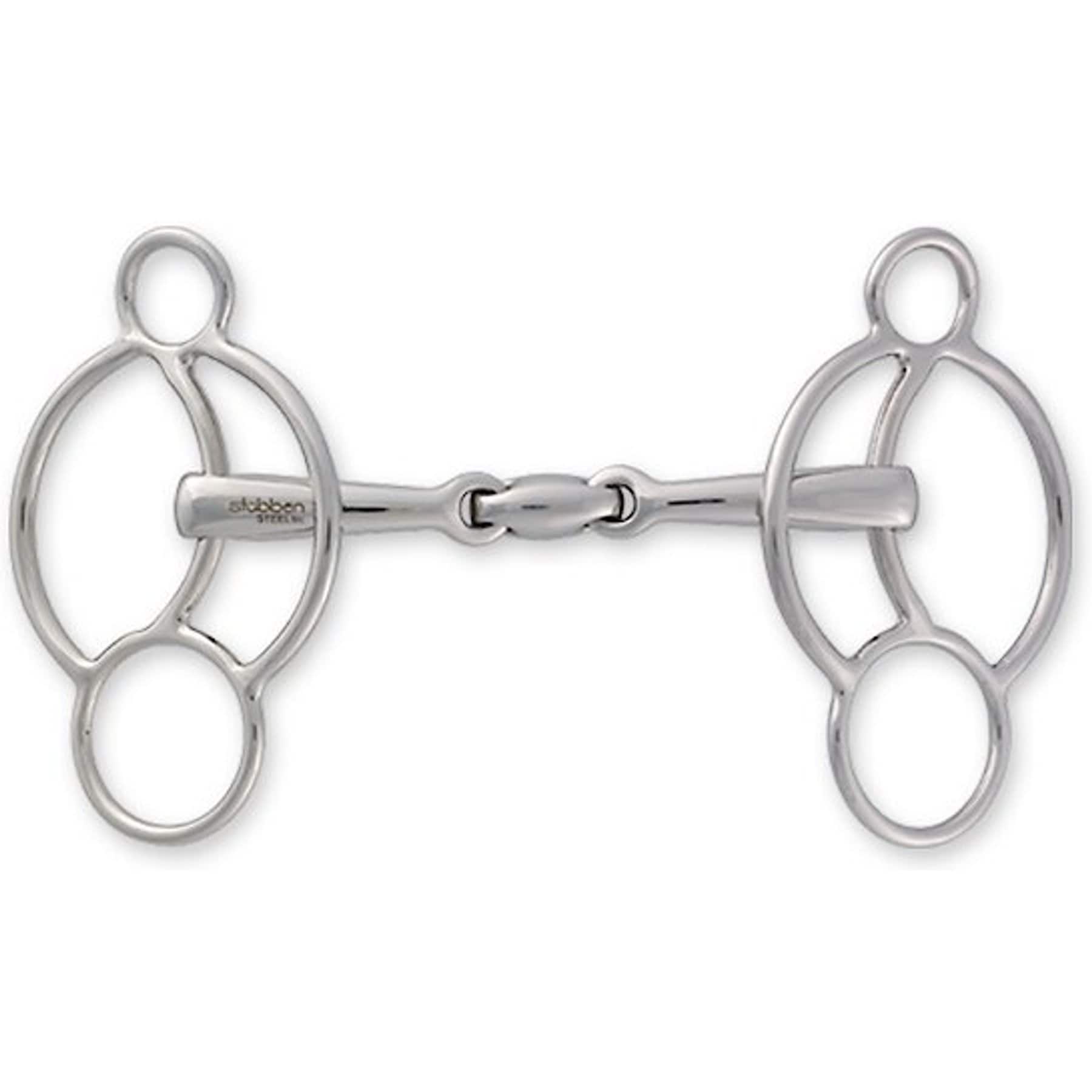 Stubben Easy-Control 3 Ring Horse Gag, 14-mm, 5.25-in